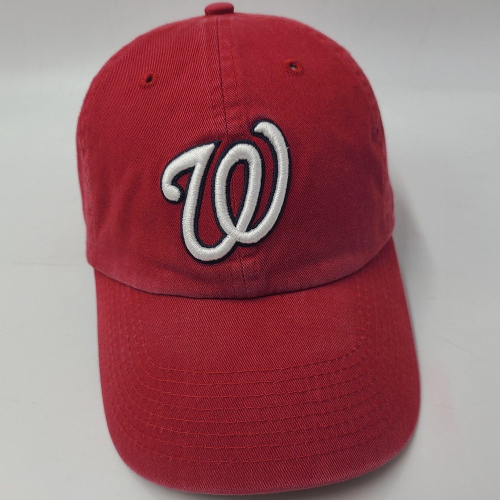 Washington Nationals Hat Strapback 47 Brand Clean Up Red MLB Baseball Casual Men